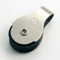 Mini plechová kladka s rovným třmenem mono pro lana o průměru 3 - 7 mm