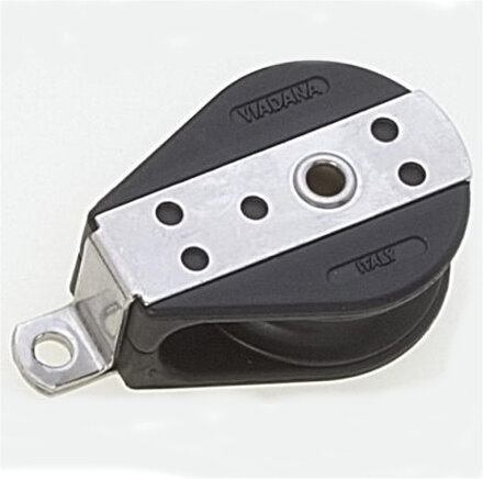 Jednoduchá kladka značky Viadana s bočním úchytem s kuličkovým ložiskem pro lana max. 10 mm
