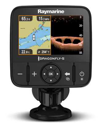 Navigační plotr se sonarem a GPS Raymarine Dragonfly 5Pro s CHIRP technologií a s mapami Navionics