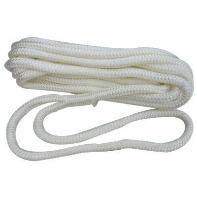 Polyesterové bílé lano na fendry s okem, délka 2 m
