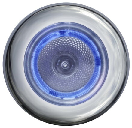 Modré LED světlo Hella Spot z leštěné nerezové oceli