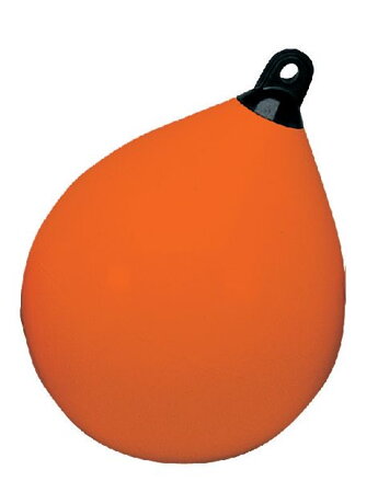 Kulatý fendr Majoni oranžový s černými konci, průměr 35 - 65 cm