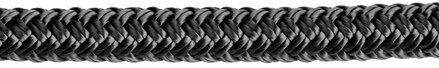 Polyesterové mooringové 16-pramenné černé lano, průměr 12 mm