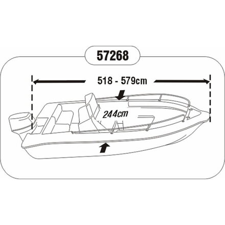 Krycí plachta pro lodě s konzolí délky 518 až 579 cm