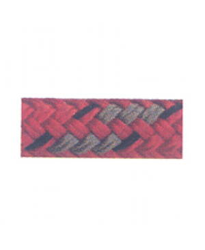 Polyesterové červené lano s šedým žíháním pro závodní jachty, průměr 6, 8, 10 a 12 mm
