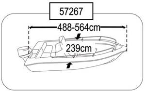 Krycí plachta pro lodě s konzolí délky 488 až 564 cm