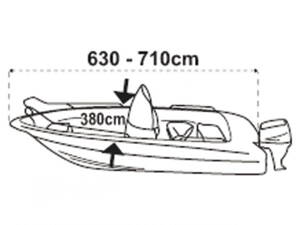 Krycí plachta pro lodě s konzolí délky 630 až 710 cm