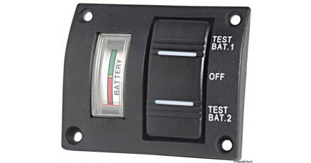 Kontrolní panel na kontrolu stavu 2 baterií