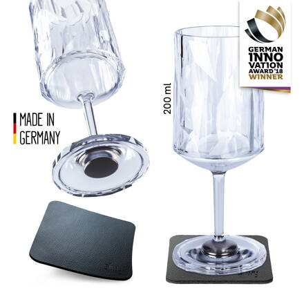 Magnetické plastové skleničky na víno Silwy®