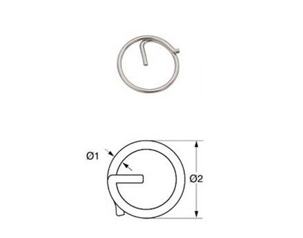 Nerezová kruhová závlačka, průměr 11 - 25 mm