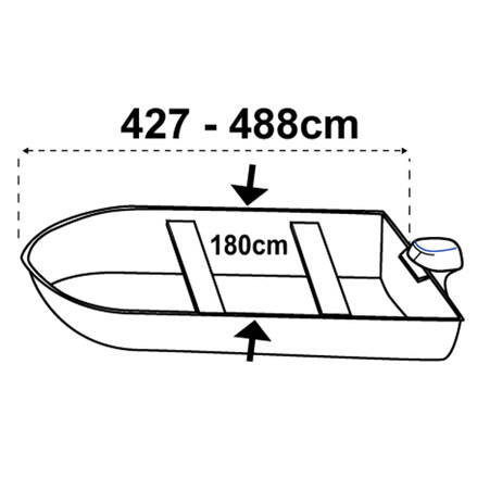 Krycí plachta pro lodě bez konzole délky 427 až 488 cm