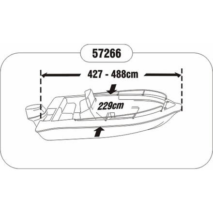 Krycí plachta pro lodě s konzolí délky 427 až 488 cm