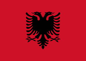 Vlajka Albánie 20 x 30 cm