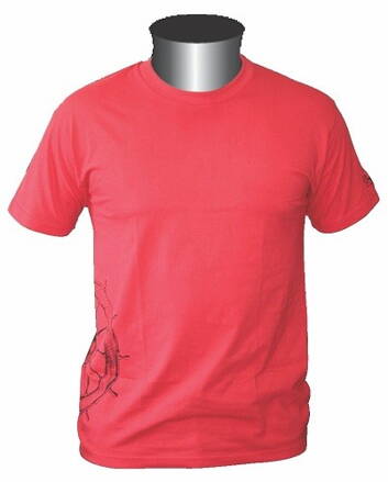 Námořnické triko s kormidelním kolem, červené