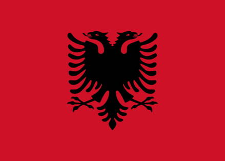 Vlajka Albánie 20 x 30 cm