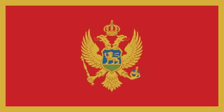 Vlajka Černá hora 20 x 30 cm