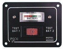 Hliníkový panel na kontrolu stavu 2 baterií